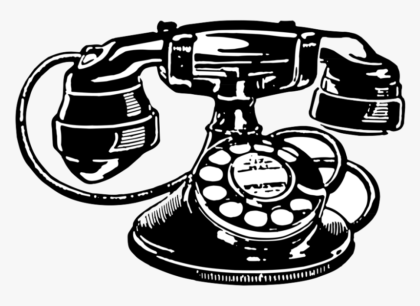 Retrotelephone - Vintage Telephone Illustration Png, Transparent Png, Free Download