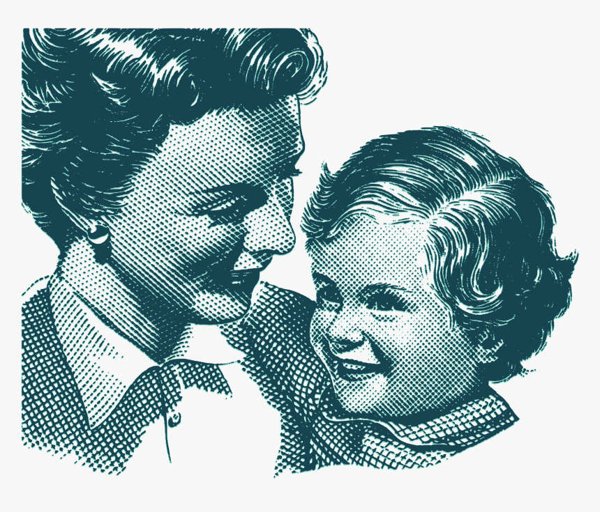 Vintage Mother Daughter Clip Arts, HD Png Download, Free Download