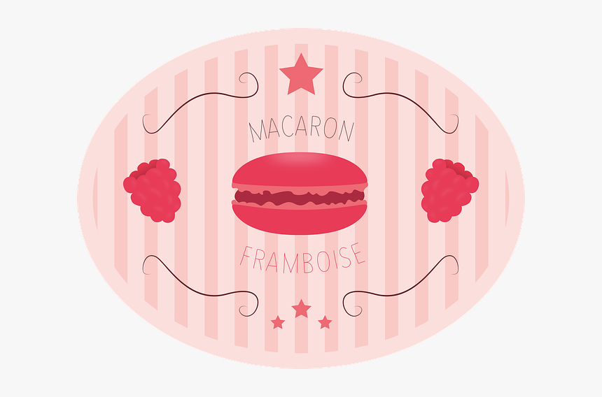 Macaroon, Raspberry, Pink, Stripes, Star, Vector - Illustration, HD Png Download, Free Download