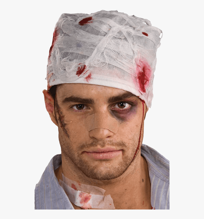Bloody Head Bandage - Bandage On The Head, HD Png Download, Free Download