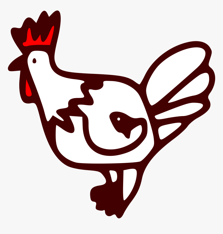 This Free Icons Png Design Of Rooster - Stencil Art Silkie Chicken, Transparent Png, Free Download