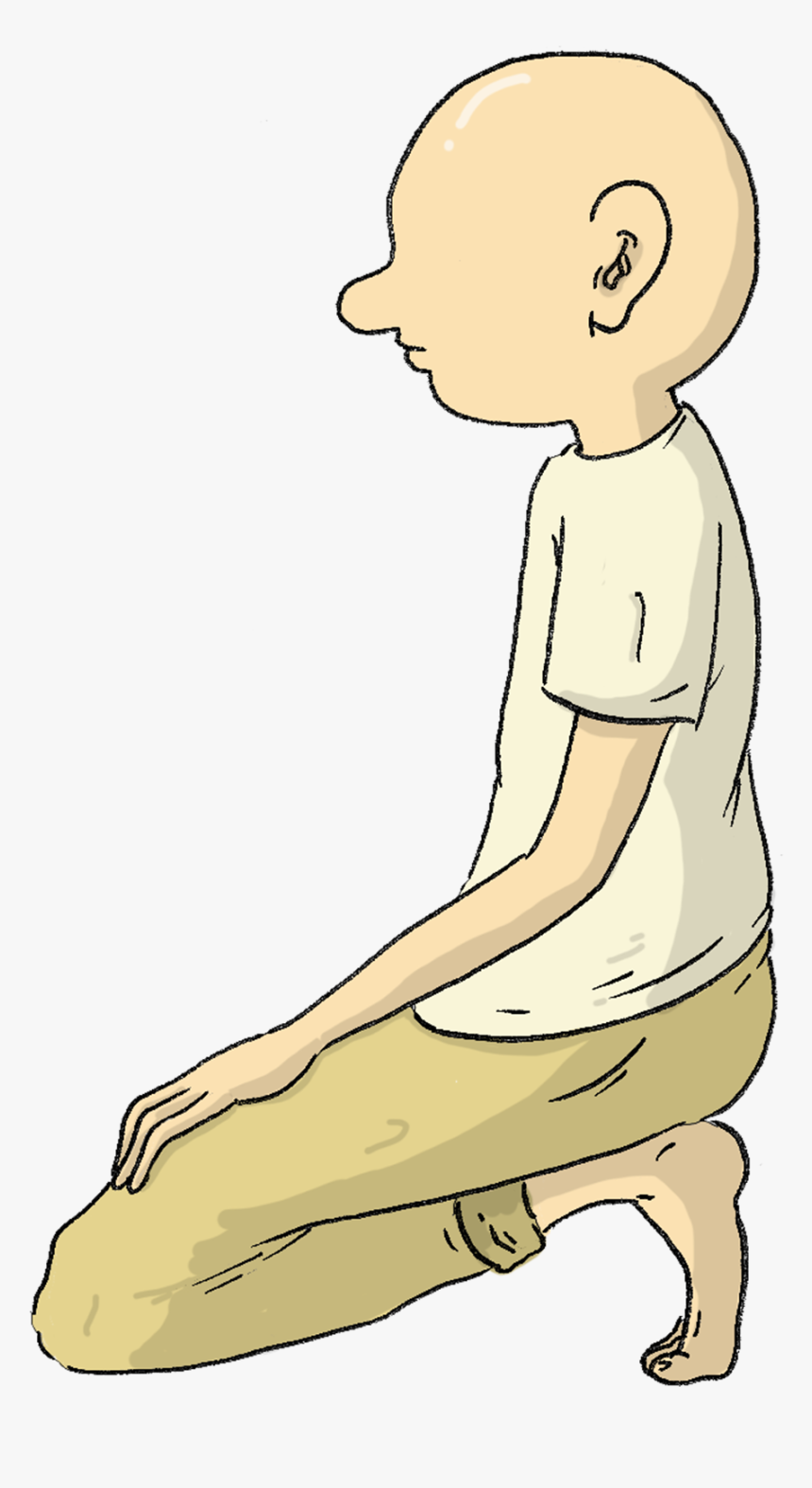 Jenk Stretch - Sit On Knees Cartoon, HD Png Download, Free Download