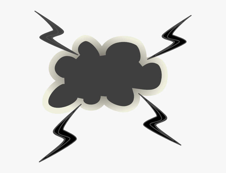 Angry Cloud With Lightening Bolts Clip Art, HD Png Download, Free Download
