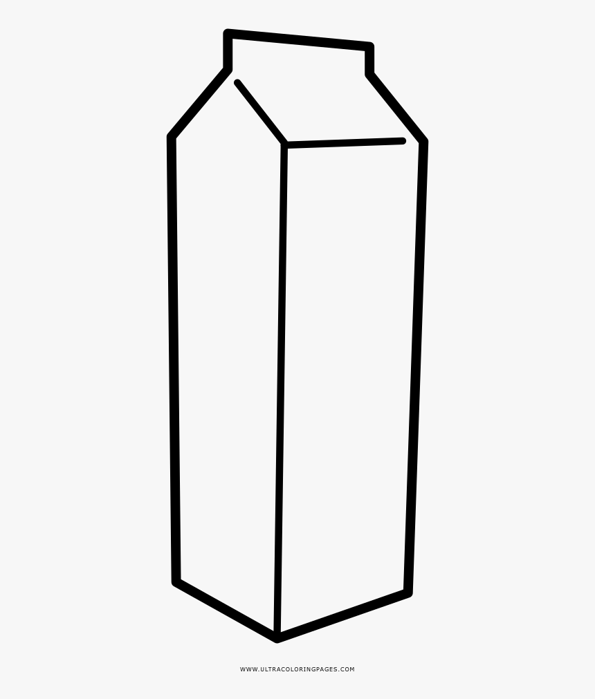 Milk Carton Coloring Page - Caixa De Leite De Lado Para Colorir, HD Png Download, Free Download