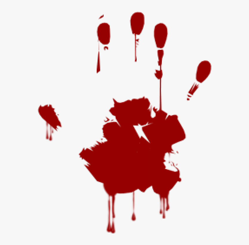 Hand Mark Blood Free Png Download - Blood Png, Transparent Png, Free Download