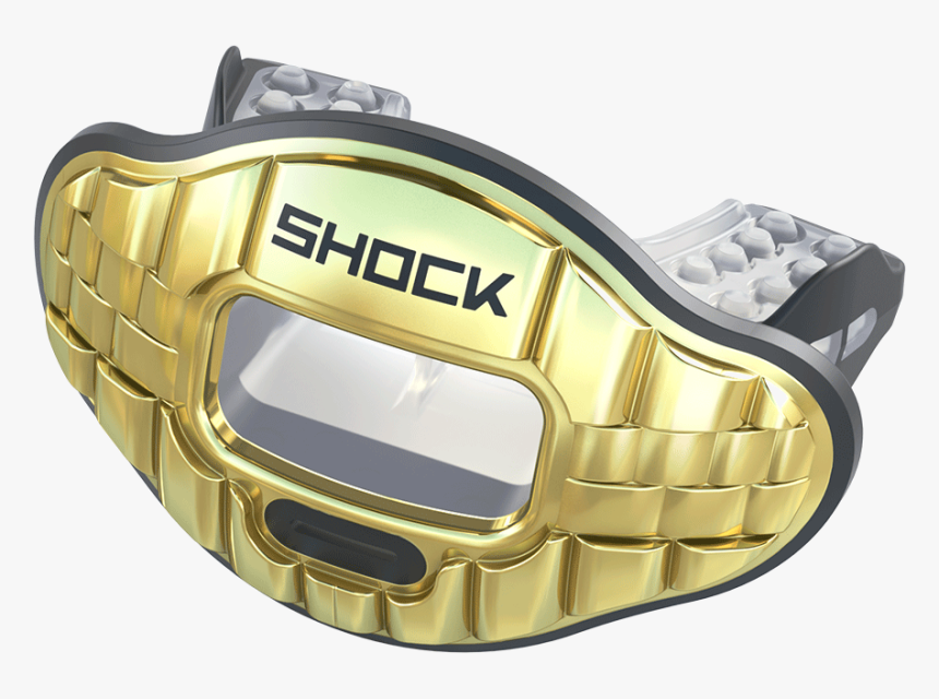 Chrome 3d Bling Max Airflow Mouthguard"
 Class= - Shock Doctor Gold Mouthguard, HD Png Download, Free Download