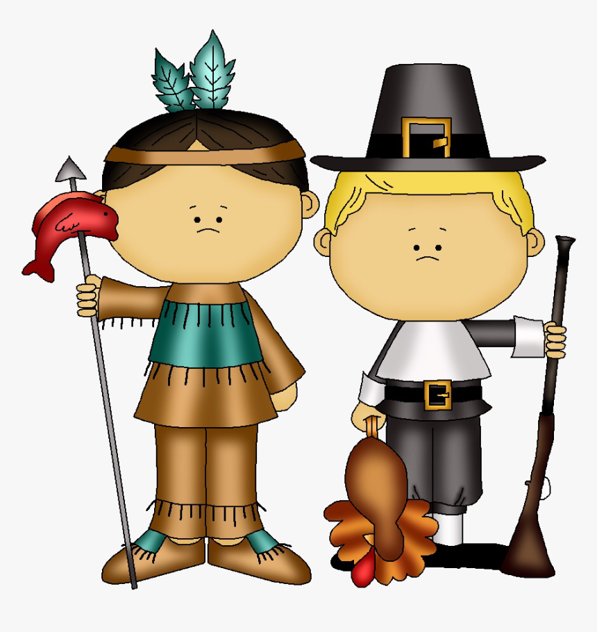 #thanksgiving #indian #pilgrim #boys #freetoedit - Cartoon Pilgrim, HD Png Download, Free Download
