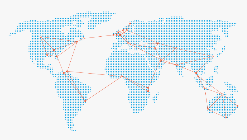 Our Global Network - Map, HD Png Download, Free Download