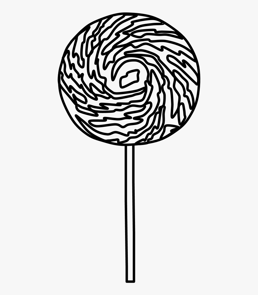 Lollipop, Large, Swirl, Black And White - Red Yellow Green Blue Lollipop, HD Png Download, Free Download