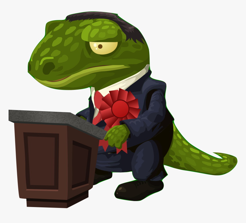 Very Important Lizard Gives A Speech Clip Arts - Clip Art, HD Png Download, Free Download