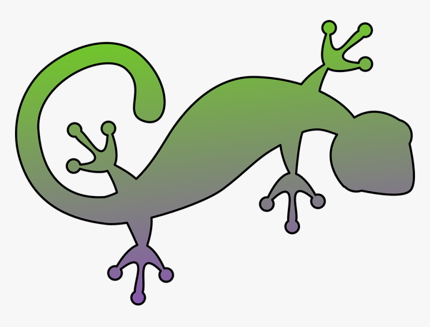 Salamander Clipart Green Lizard - Gecko Clip Art, HD Png Download, Free Download