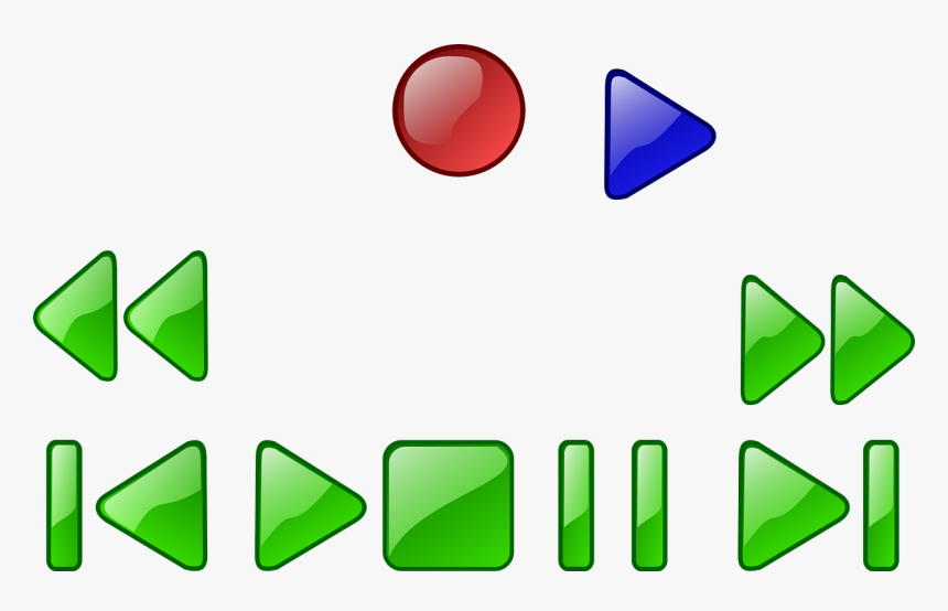 Dvd Icons Dvd Buttons Control Buttons Free Picture - Media Player Buttons, HD Png Download, Free Download