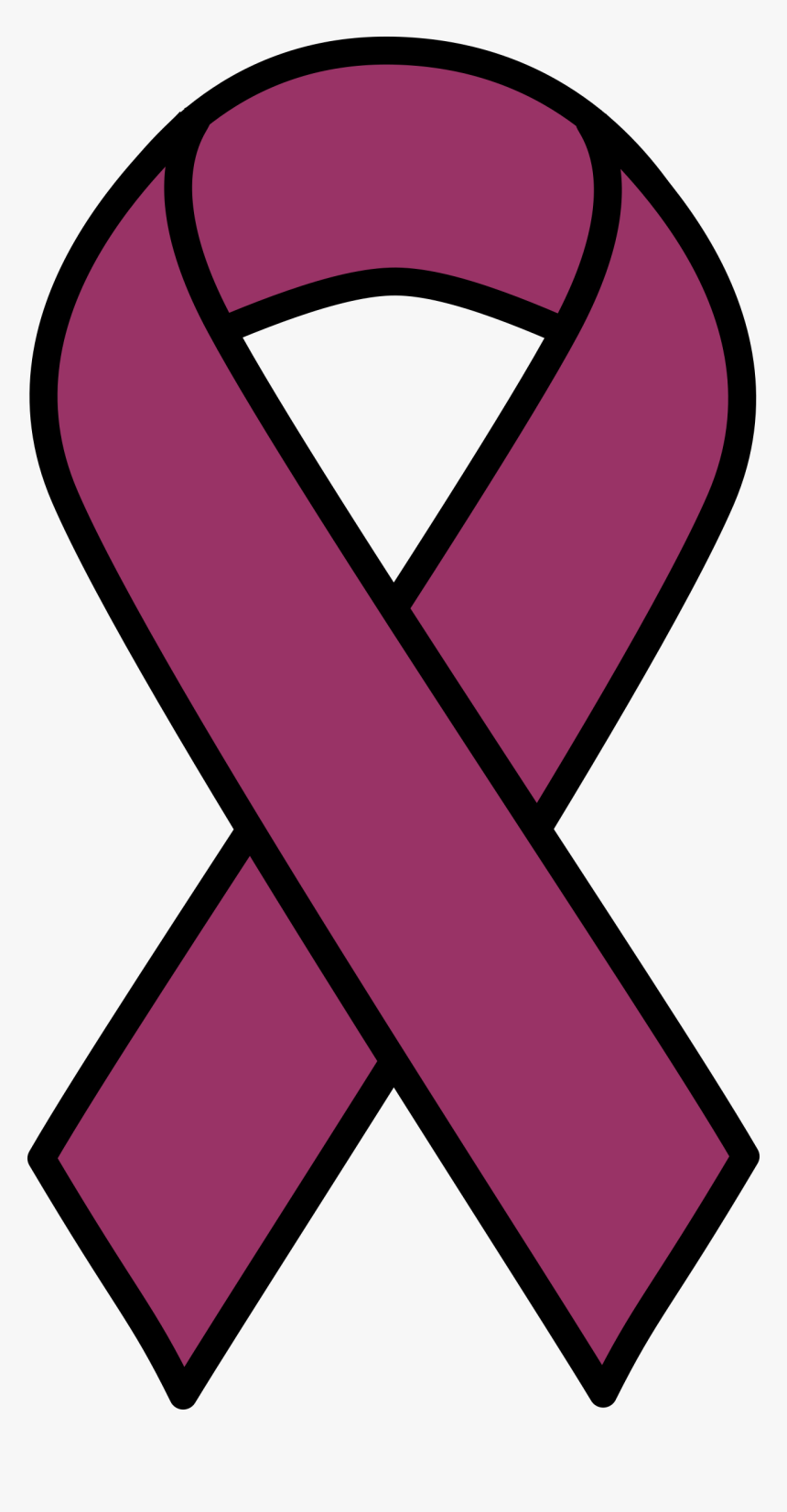Plum Caregivers Ribbon Clip Arts - Thyroid Cancer Ribbon Svg, HD Png Download, Free Download
