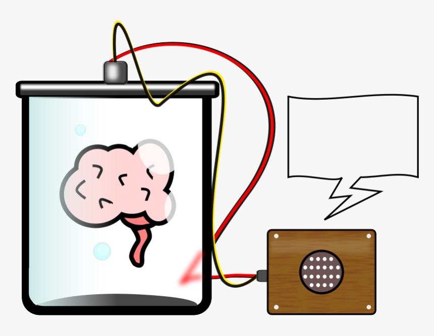 Brain In A Jar Clipart Png - Cartoon Brain In A Jar, Transparent Png, Free Download