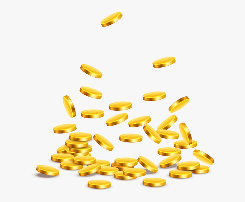 Gold Coins On Transparent Background Free Download - Falling Gold Coins Png, Png Download, Free Download