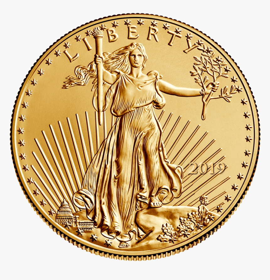 2019 $5 American Eagle Gold, Bu Mint Condition Montgomery - Gold Coin 50 Dollars American Gold Eagle 1986, HD Png Download, Free Download