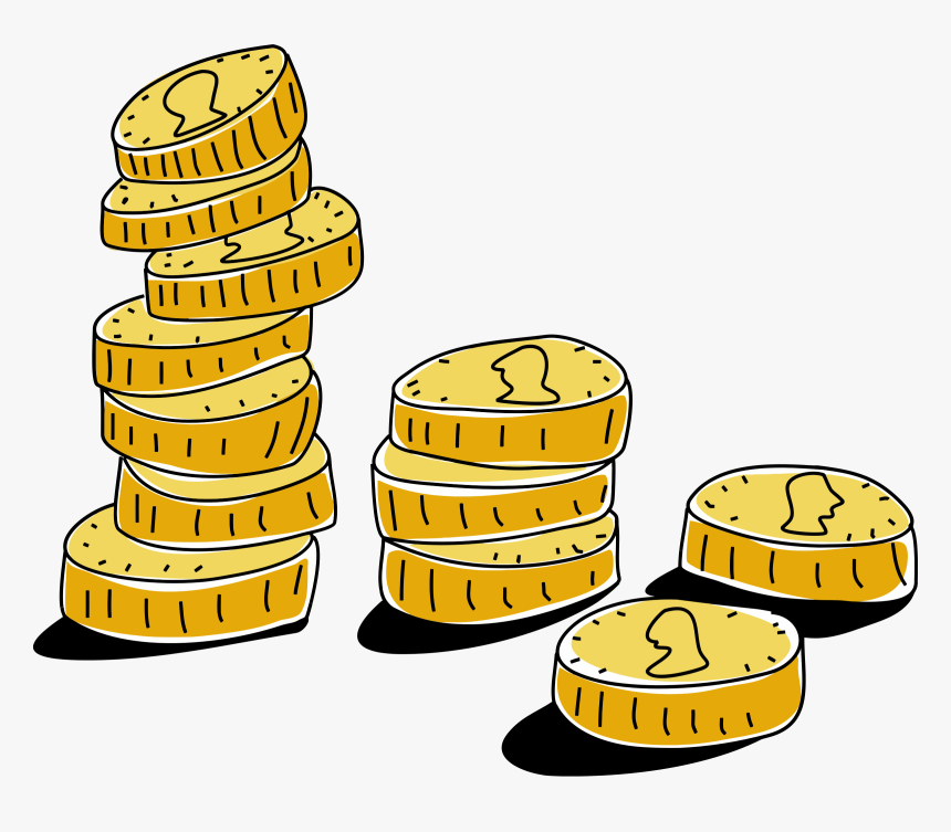 Gold Coins Illustration Clip Arts - Clipart Coins, HD Png Download, Free Download