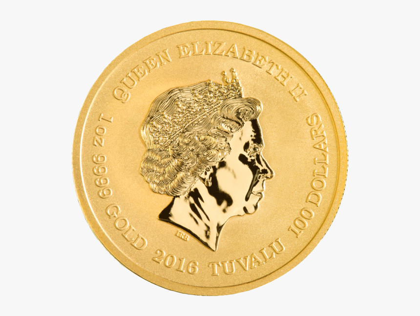 Back Of 2016 1/10th Oz - Queen Elizabeth Tuvalu Gold Coin, HD Png Download, Free Download