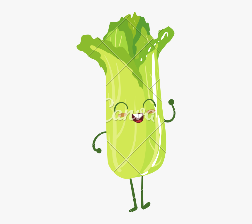 Clip Art Cartoon Lettuce - Lettuce Cartoon Png, Transparent Png, Free Download