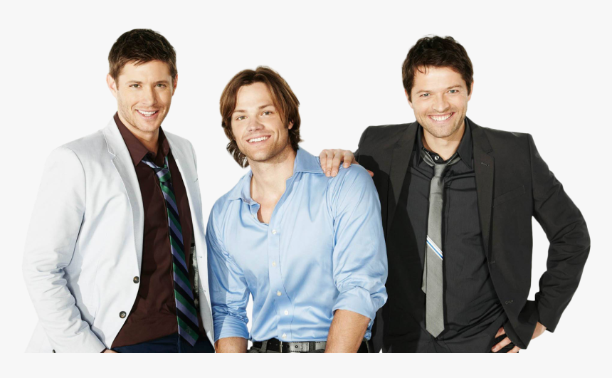 Render Supernatural Misha Collins Jensen Ackles Jared - Jensen Ackles Jared Padalecki Misha Collins, HD Png Download, Free Download