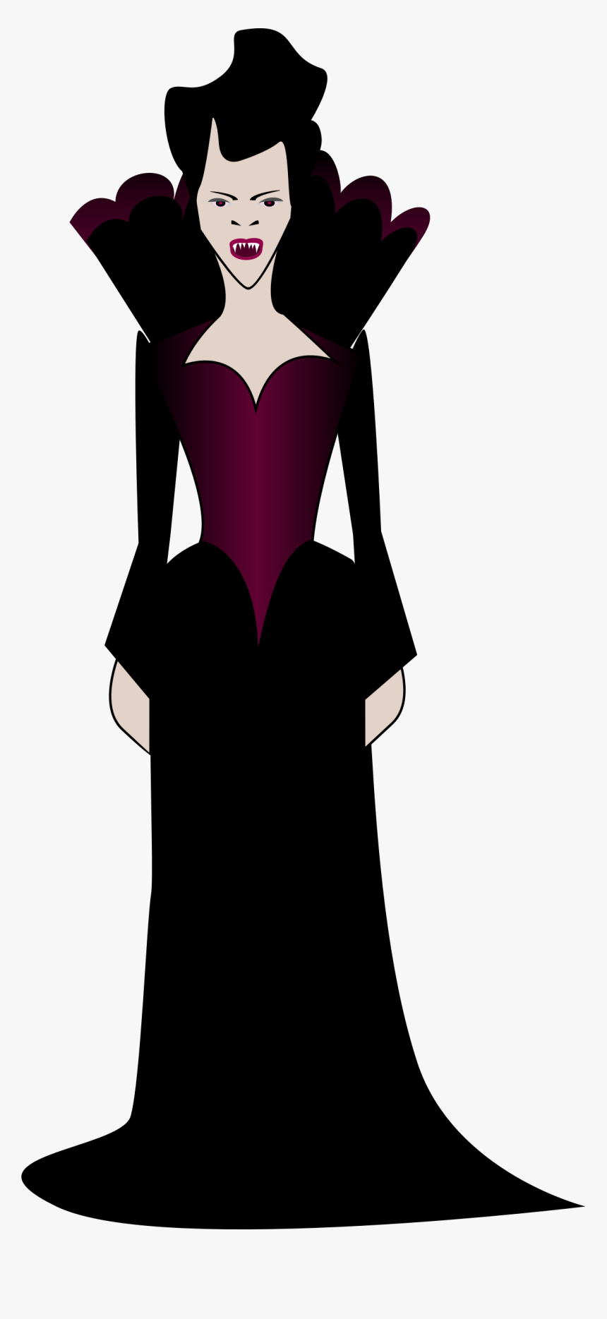 Lady Vampire Clip Arts - Vampire Girl Clipart, HD Png Download, Free Download