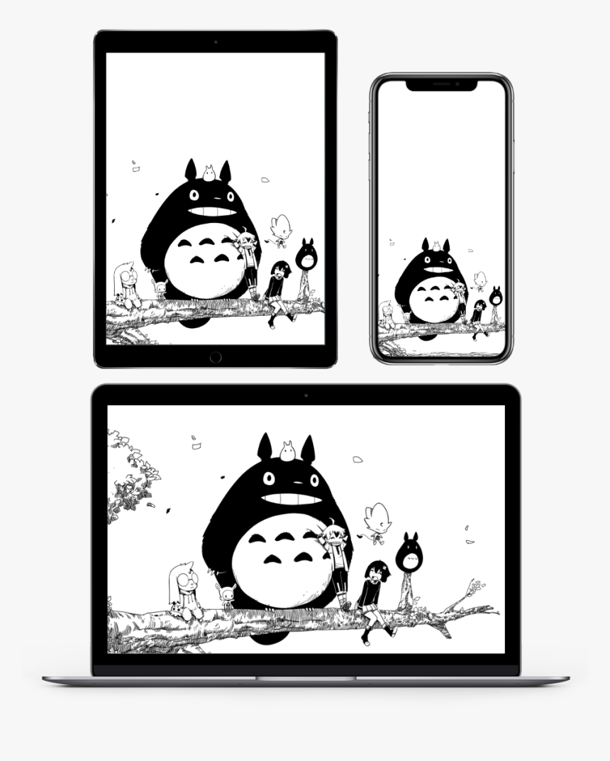Sen And Kai Totoro Wallpaper - Totoro Manga, HD Png Download, Free Download