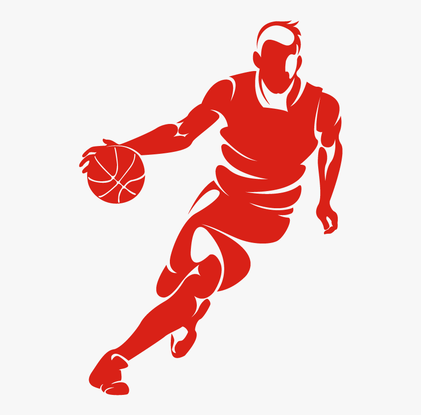 Basketball Football Player Clip Art - Basketball Player Silhouette Png, Transparent Png, Free Download