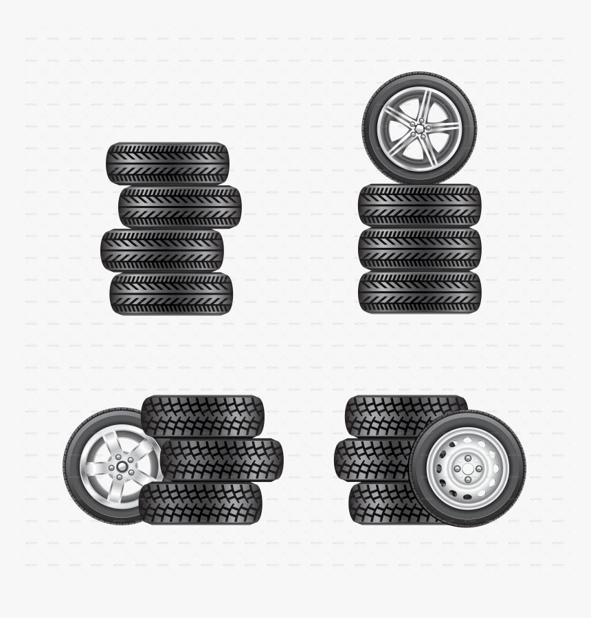 Transparent Tires Png - Tire Set Png, Png Download, Free Download