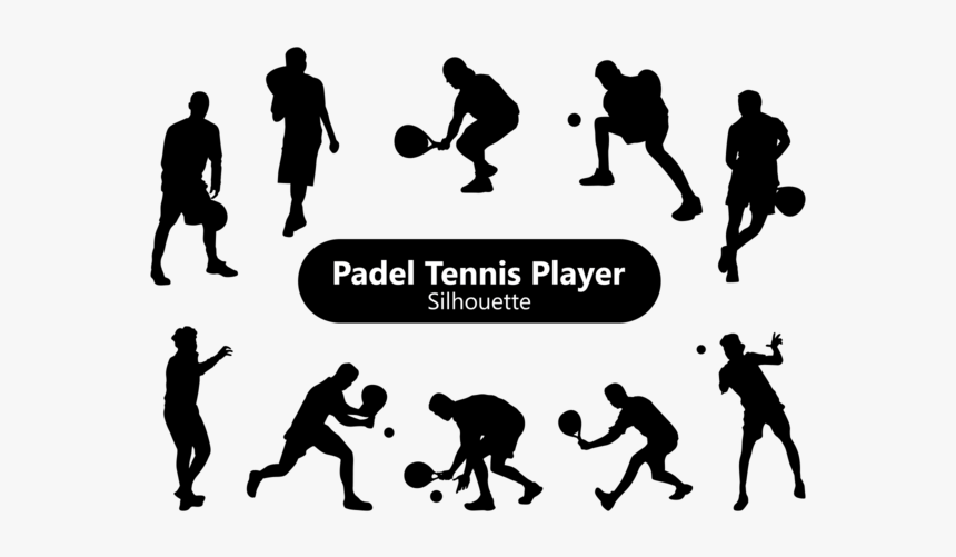 Padel Tennis Player Silhouette - Padel Player Silhouette, HD Png Download, Free Download