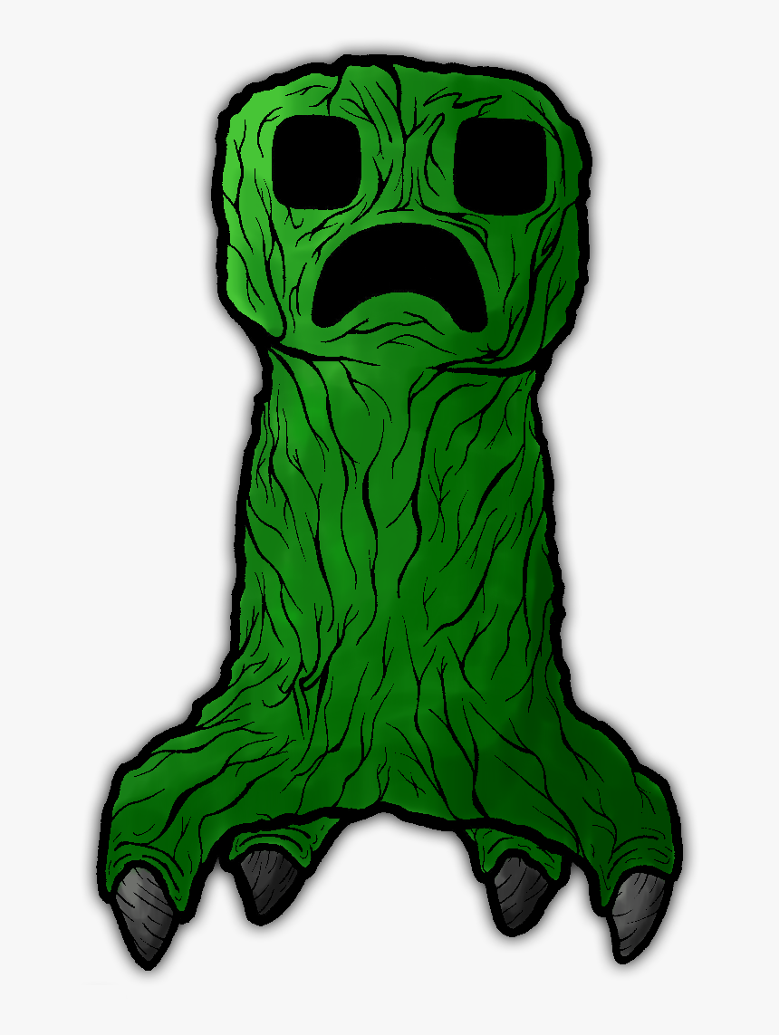 Png Royalty Free Creeper Drawing Realistic - Realistic Minecraft Creeper Drawing, Transparent Png, Free Download