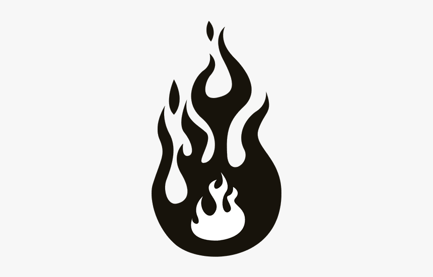 Flame Fire Flames Clipart Black And White Transparent - Fire Clipart Black And White, HD Png Download, Free Download