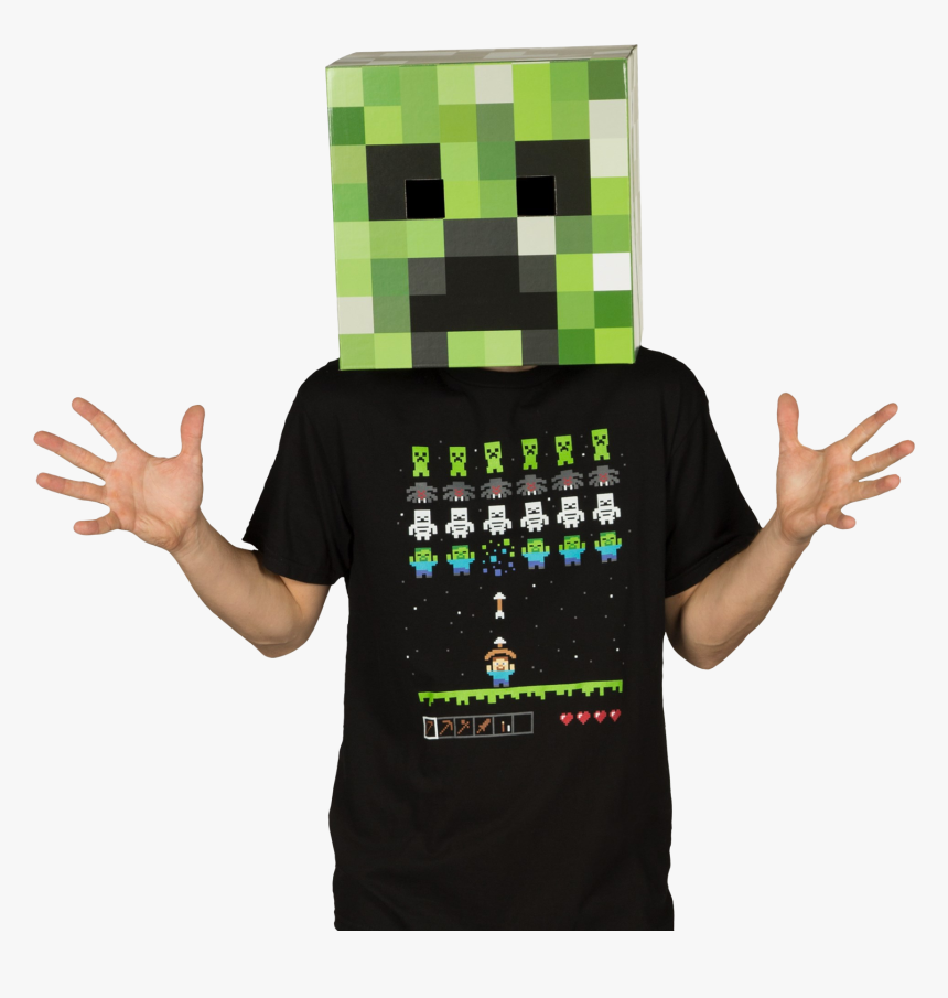 Creeper Head Cardboard Replica - Minecraft Creeper, HD Png Download, Free Download