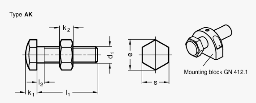 Nut And Bolt In Autocad, HD Png Download, Free Download