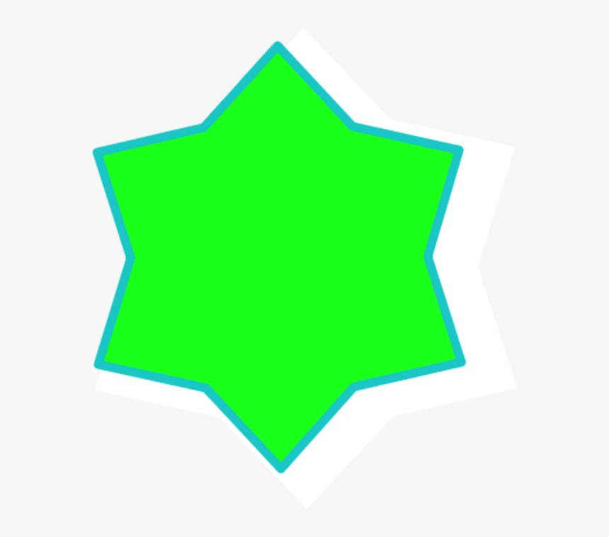 Transparent 6 Point Star Png - 6 Pointed Star Green, Png Download, Free Download