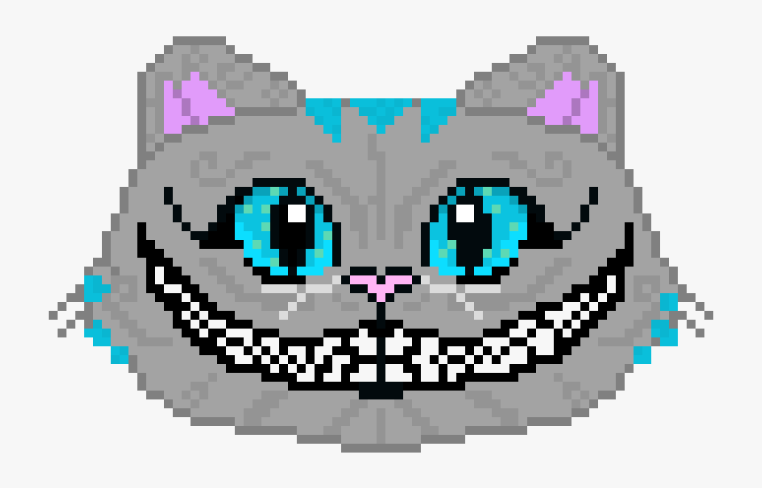 Transparent Cheshire Cat Png - Pixel Art Alice In Wonderland, Png Download, Free Download