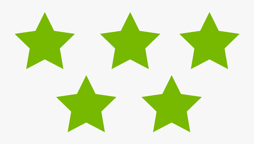 White Paper Stars Icon - 5 Red Stars Png, Transparent Png, Free Download
