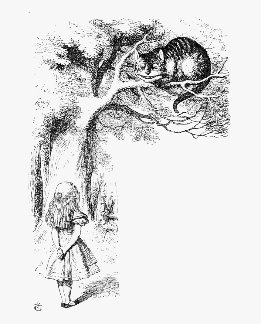 Alice Speaks To Cheshire Cat - Alice In Wonderland Original Cheshire Cat, HD Png Download, Free Download