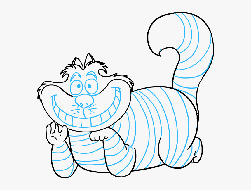 How To Draw Cheshire Cat - Cheshire Cat Drawing Easy, HD Png Download, Free Download