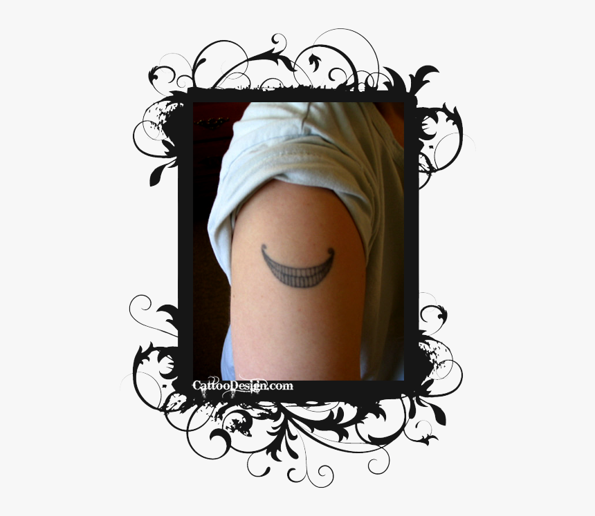 Drawn Cheshire Cat Tattoo - Leopard Print Tattoo Temporary, HD Png Download, Free Download