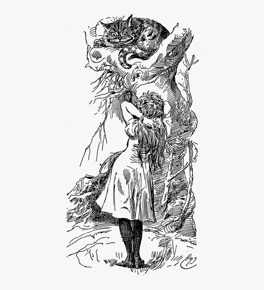 Jpg Cheshire Cat Press - Harry Furniss Alice In Wonderland, HD Png Download, Free Download