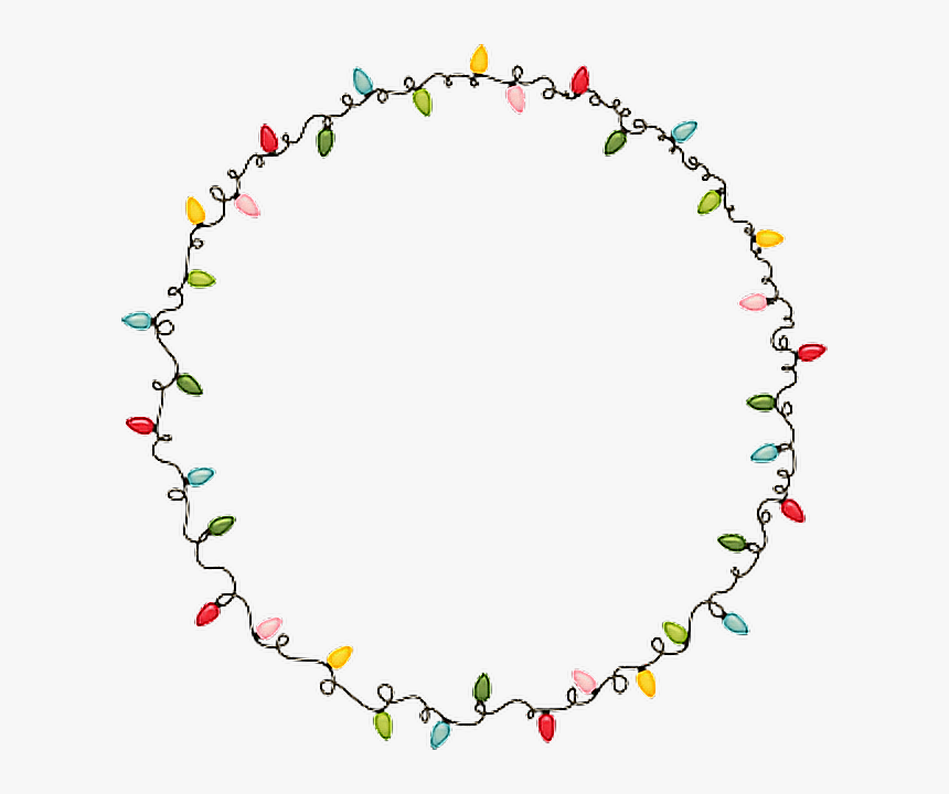 #tumblr #newyear #merrychristmas #garland #garlands - Circle, HD Png Download, Free Download