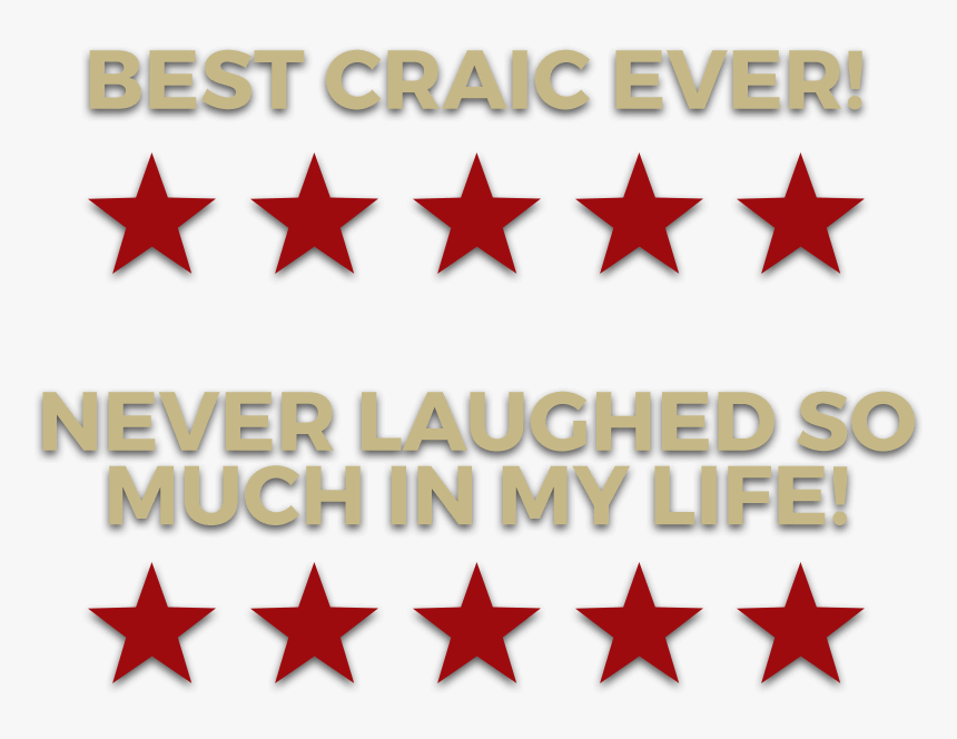 Two Sets Of Purple Five Stars With Best Craic Ever - Carmine, HD Png Download, Free Download