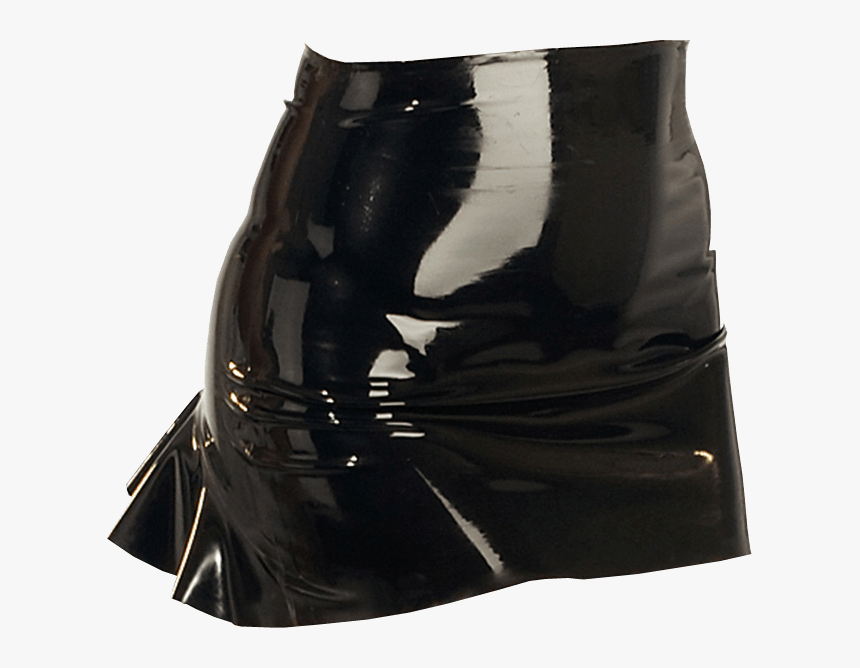 Black Latex Rubber Mini Skirt Transparent Background - Black Skirt Transparent Background, HD Png Download, Free Download