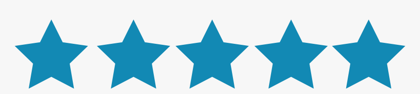 Five Star Rating Blue, HD Png Download, Free Download