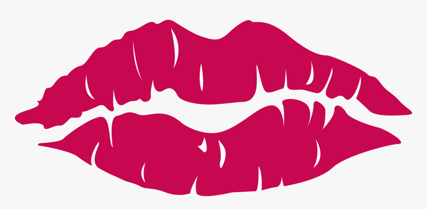 Red Cartoon Lips Clip Art - Pink Kiss Mark Clipart, HD Png Download, Free Download