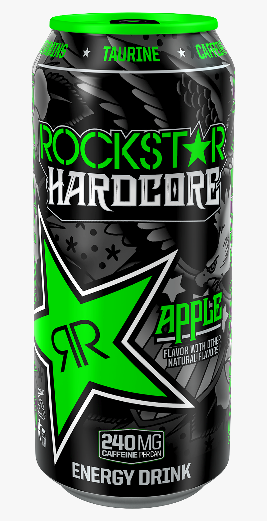 Drink,energy Drink,energy Shot,sports Drink - Rockstar Apple Energy Drink, HD Png Download, Free Download