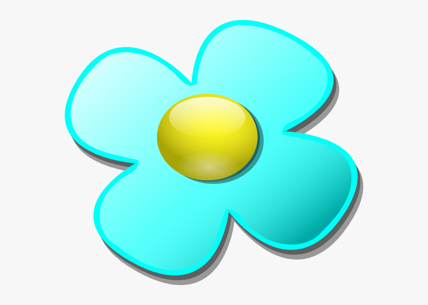 Light Blue Clipart Light Green Flower - Flowers Cliparts Light Blue, HD Png Download, Free Download