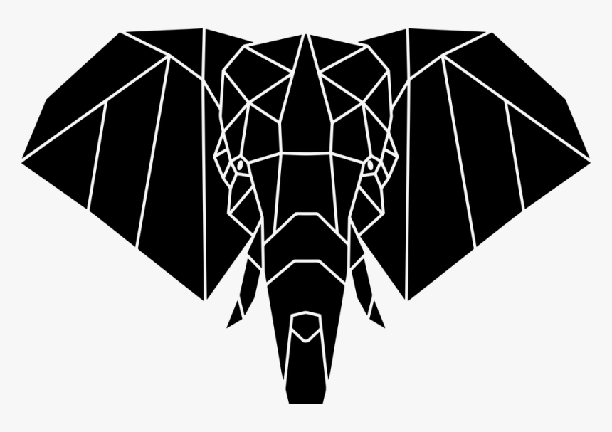 Elephant Head, Geometric, Wild Animal, African Animals - Elephant Svg Free, HD Png Download, Free Download