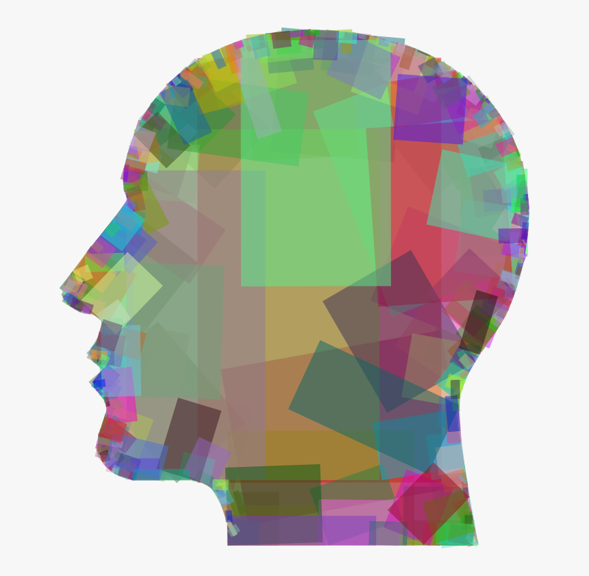 Man Head Silhouette Geometric - Head Abstract Art, HD Png Download, Free Download