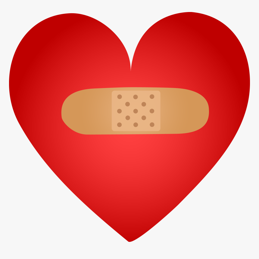 Bandaid Band Aid Clip Art Clipart Image - Heart With Bandaid Clipart, HD Png Download, Free Download